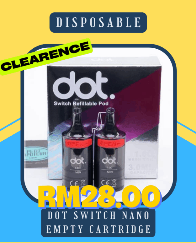 DISPOSABLE DOT SWITCH EMPTY CARTRIDGE
