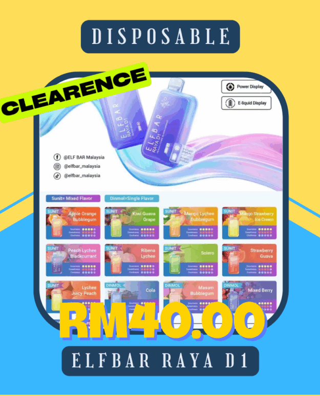 DISPOSABLE ELFBAR RAYA D1 13K